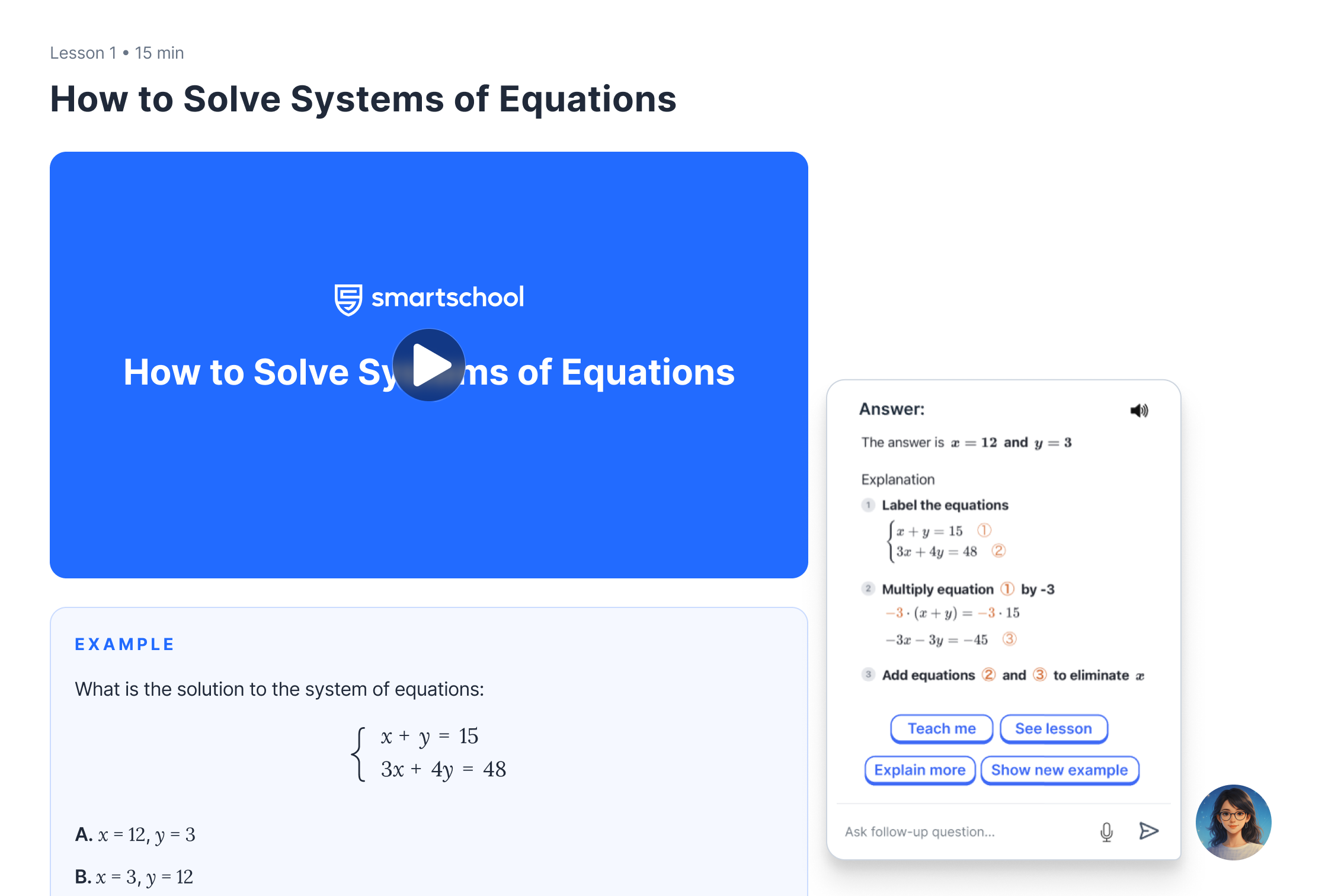 Smartschool AI tutor support
