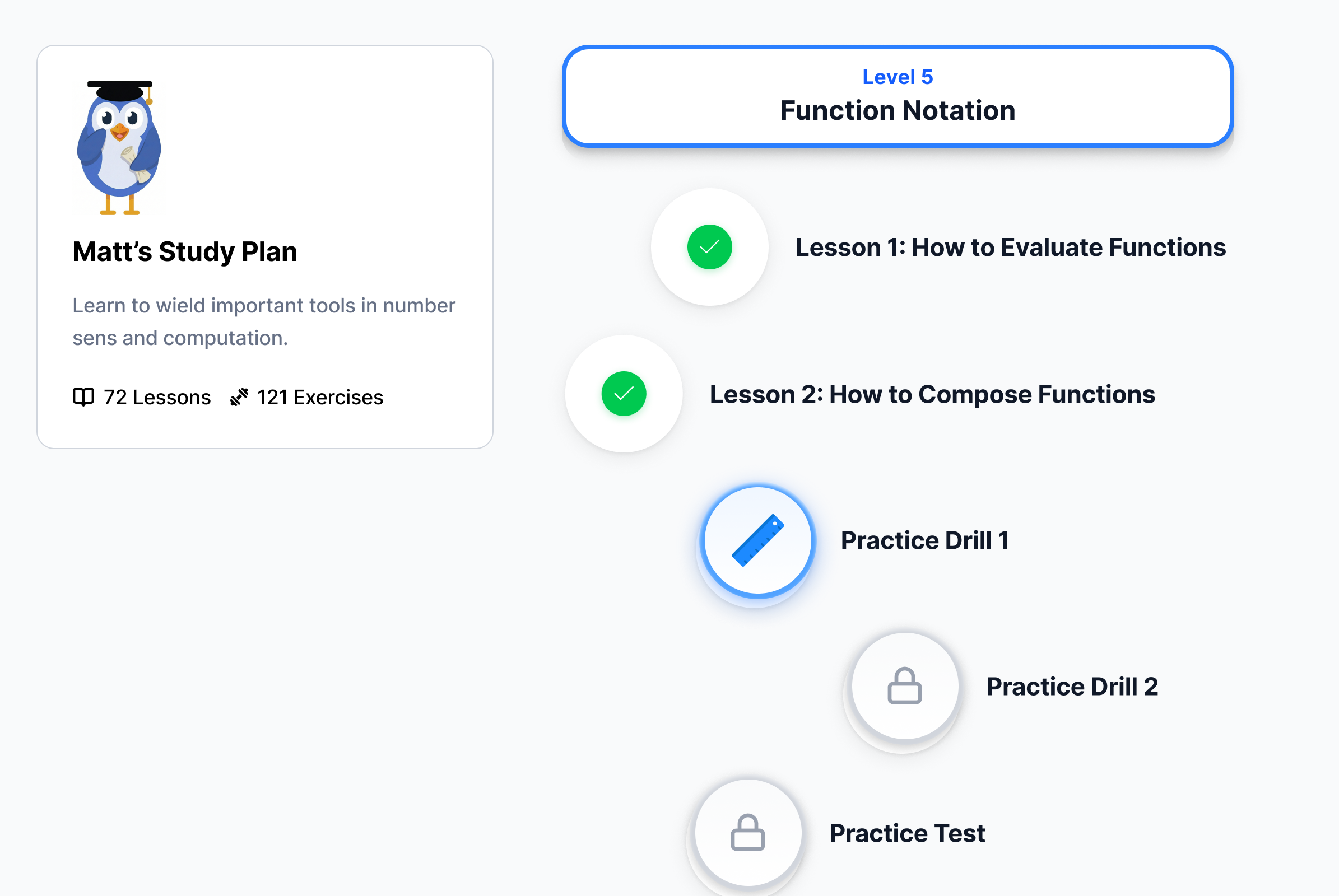 Smartschool diagnostic and study plan